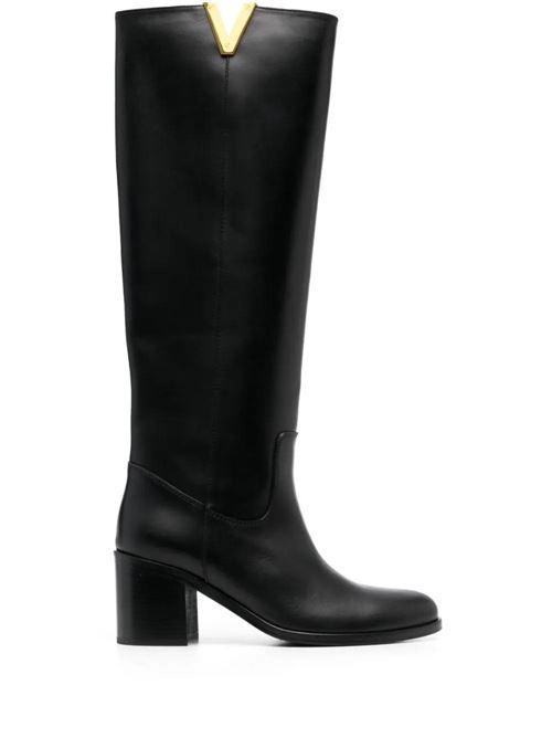 Black calf leather boot VIA ROMA 15 | 4041NERO